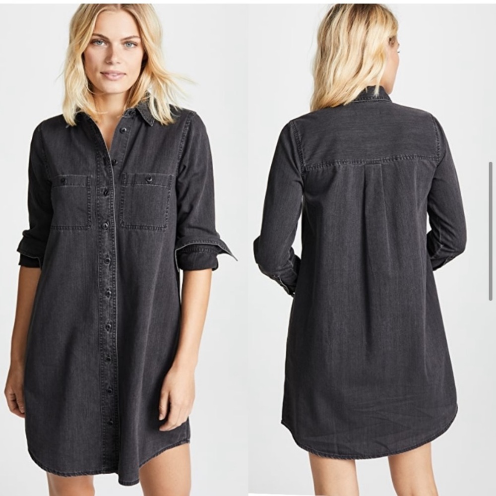 Madewell black denim dress